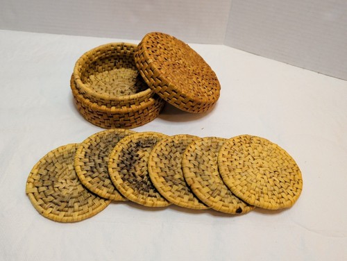 Woven rattan wicker - woven, round
