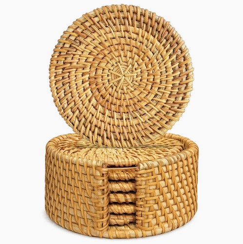 Set 6pcs handmade rattan - of,