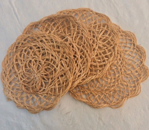 Lot woven wicker vtg - lot,