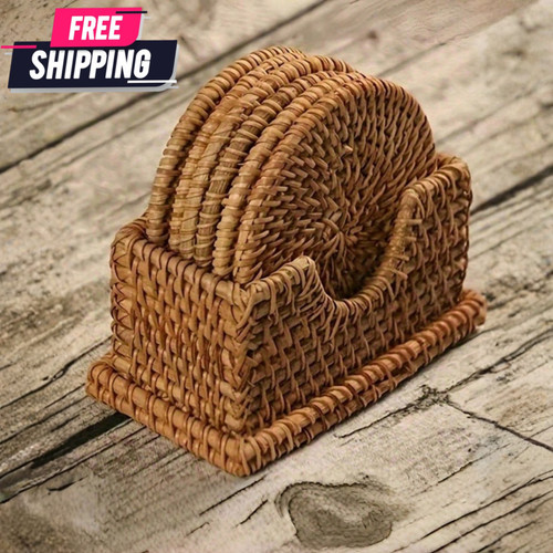 6pcs natural rattan handmade - 6pcs,
