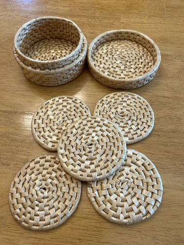 Set vintage wicker rattan - vintage,