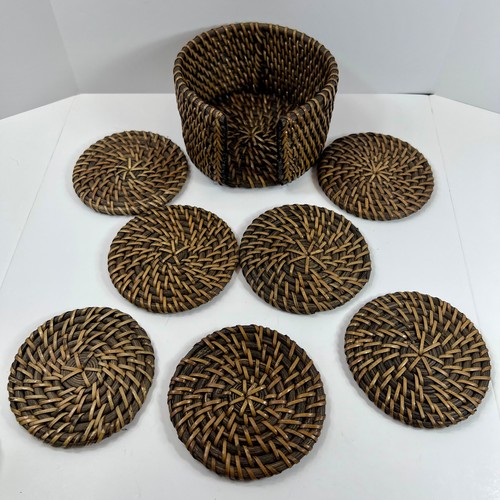 Unbranded rattan coaster - coaster, set