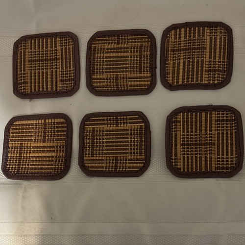 Brown beige woven square - beige,