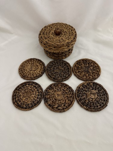 Wicker woven coaster - wicker, beverage