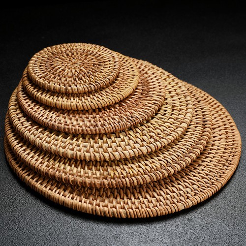 1pc rattan weave coaster - 1pc,