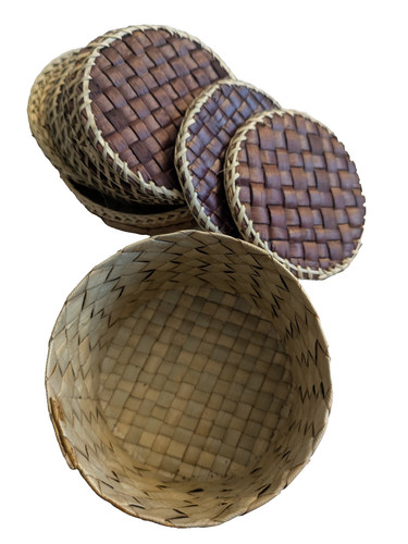 Wicker woven coasters beverage - coasters,