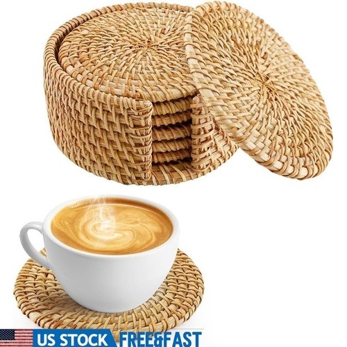 Handmade rattan coaster - rattan,