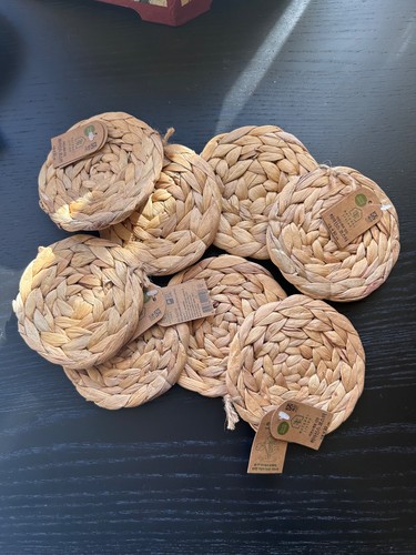 Set rattan coasters - set,