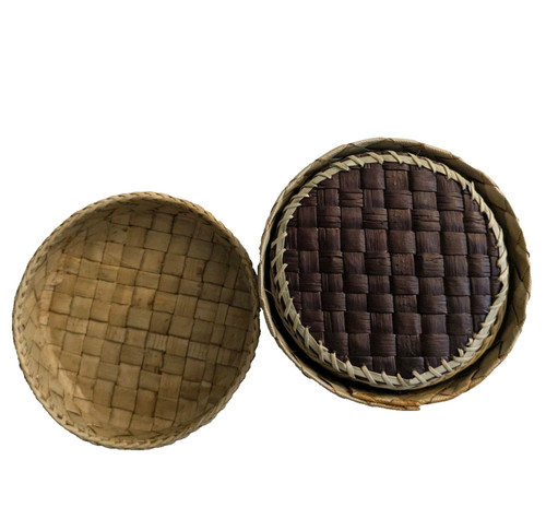 Wicker woven coasters beverage - wicker,