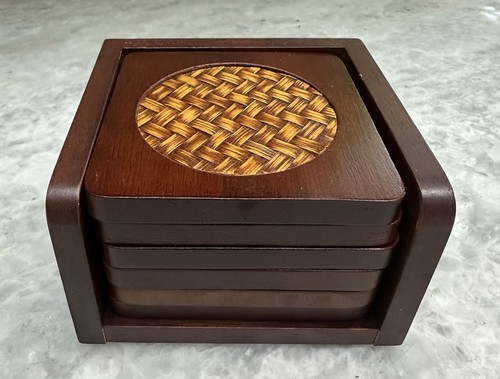 Vintage wood and woven - and, rattan