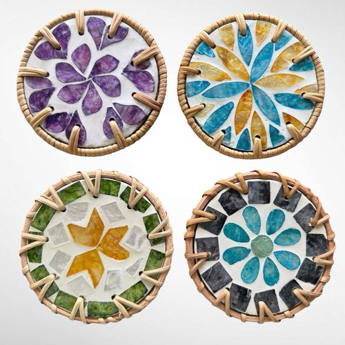 Set multicolor floral - of, 4