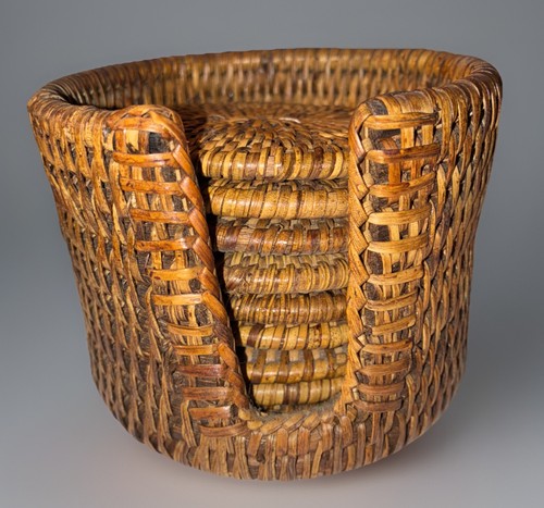 Woven rattan wicker round - woven,