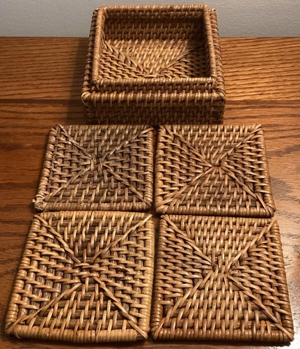 Woven rattan wicker square - rattan,